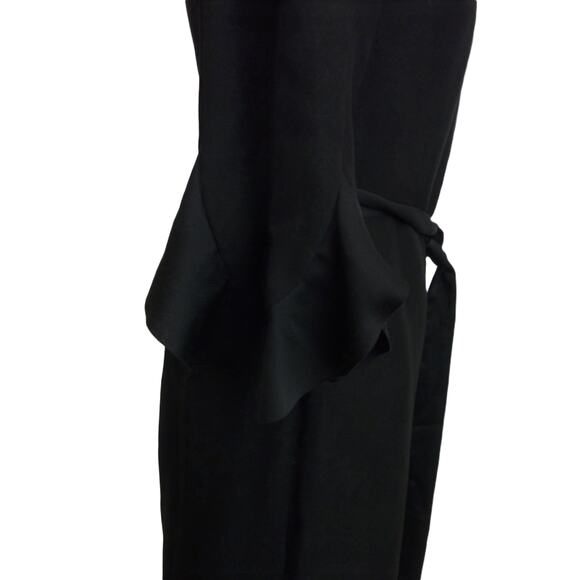 Banana Republic Black Boatneck Dress Ruffle Trim - Picture 5 of 7